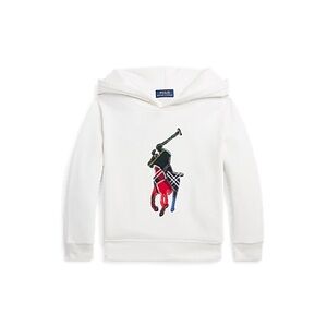 Polo Ralph Lauren Plaid Big Pony Fleece Hoodie size 6 White